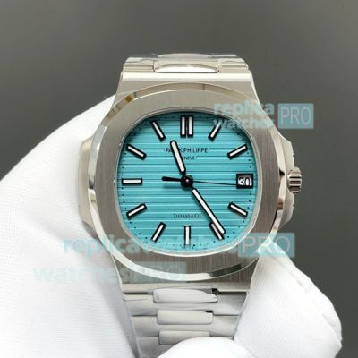 BBF Swiss Patek Philippe Nautilus Tiffany & Co Blue Dial 57111A-018 Clone Watch 